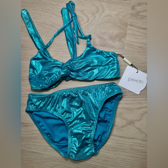 Peixoto Shiny Aqua Swimwear - Picture 1 of 4